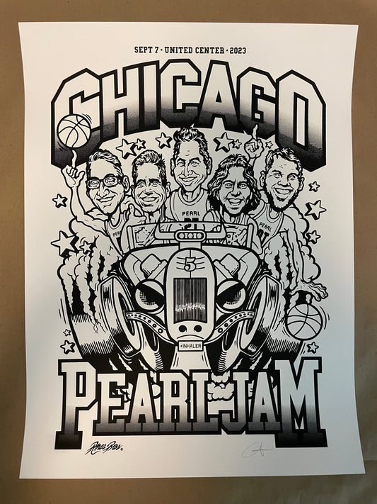 Pearl Jam Poster Chicago, Illinois 2023 (Glow in the Dark) - Ames Design