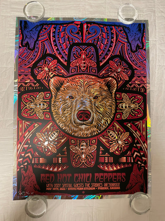 Red Hot Chili Poster Peppers Phoenix, Arizona (Swirl Foil) - Todd Slater