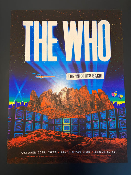 The Who Poster Phoenix, Arizona 2022 - Bailey Zindel