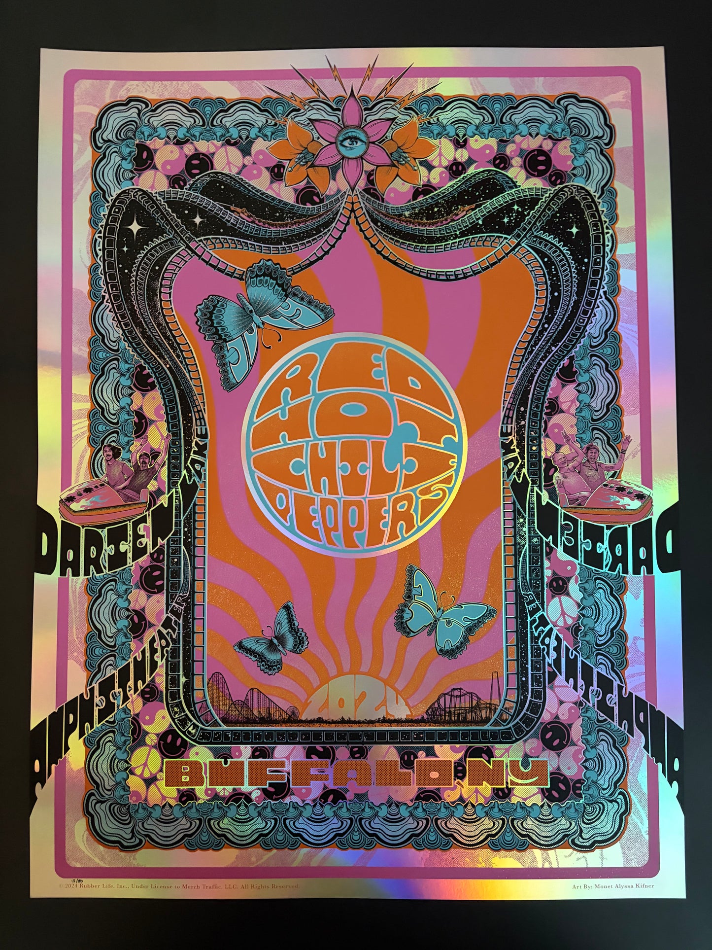 Red Hot Chili Peppers Poster Buffalo, New York 2024 (Foil) - Monet Alyssa Kifner