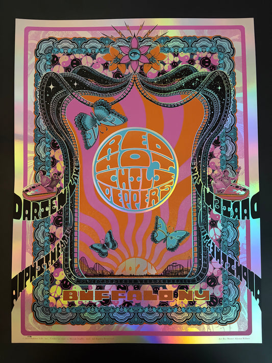 Red Hot Chili Peppers Poster Buffalo, New York 2024 (Foil) - Monet Alyssa Kifner