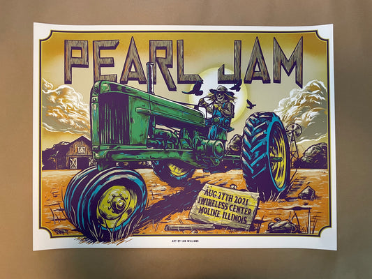 Pearl Jam Poster Moline, Iowa 2020 (Streaming) - Ian Williams