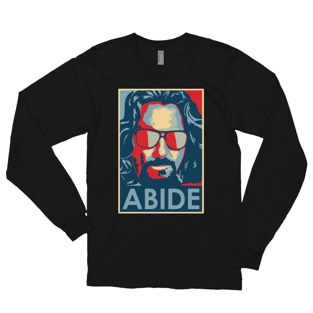 Big Lebowski Abide, Hope Style Long Sleeve Shirt-4