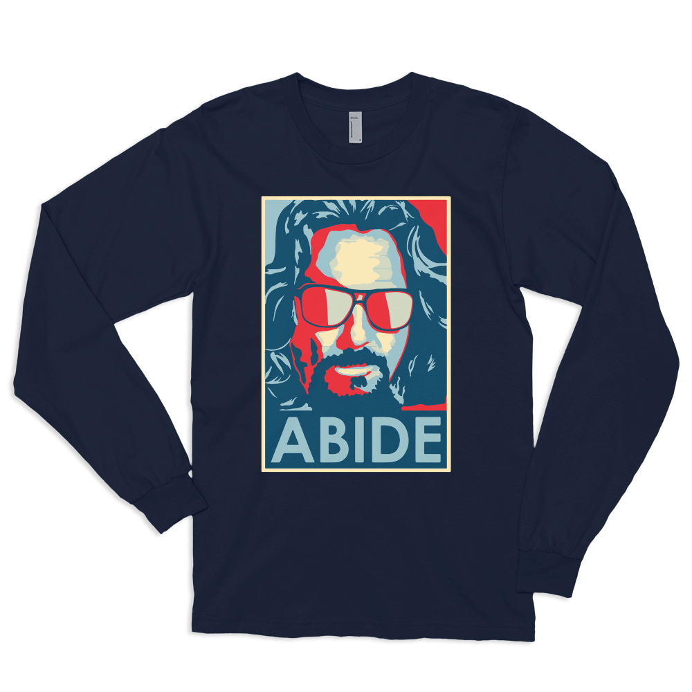 Big Lebowski Abide, Hope Style Long Sleeve Shirt-0