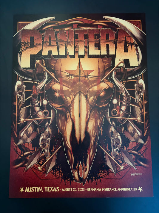 Pantera Poster Austin, Texas 2023 - Zakk Wylde