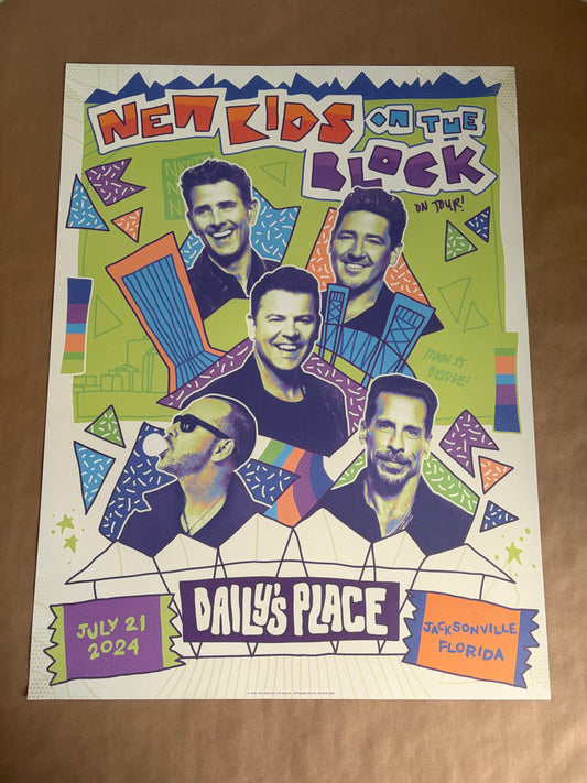New Kids On The Block Poster Jacksonville, Florida 2024 - Felipe Reblora