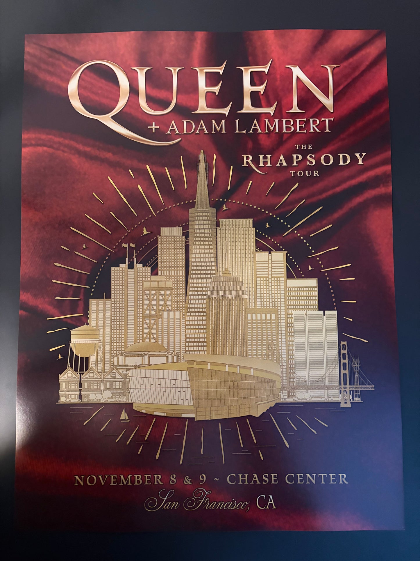 Queen & Adam Lambert Poster San Francisco, California 2023