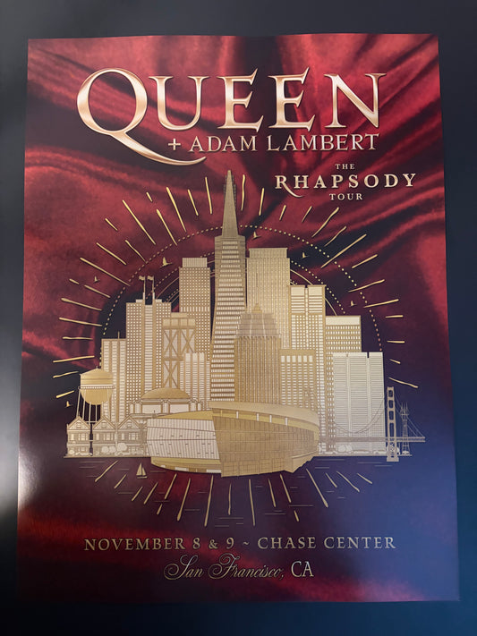 Queen & Adam Lambert Poster San Francisco, California 2023