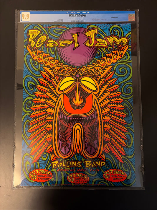 Pearl Jam Poster California 1993 - Chris Shaw