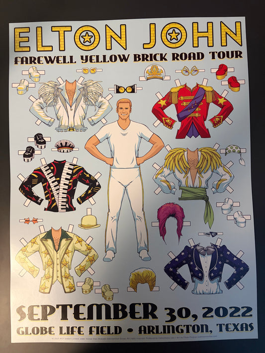 Elton John Poster Arlington, Texas 2022 - Flynn Prejean