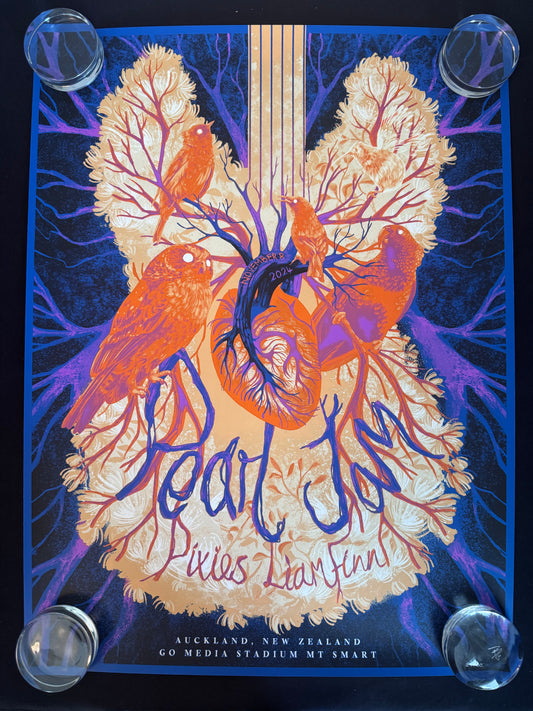 Pearl Jam Poster Auckland, New Zealand 2024 - Bella Grace