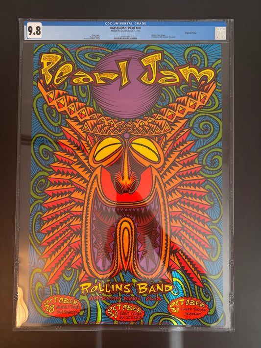 Pearl Jam Poster California 1993 - Chris Shaw
