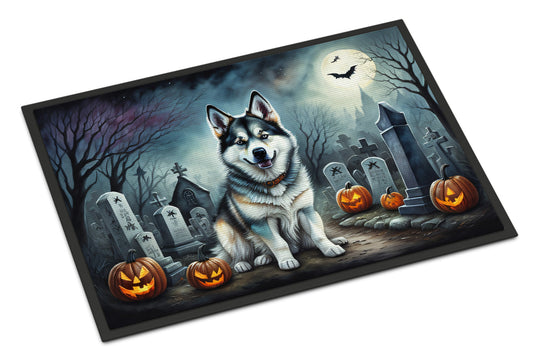 Alaskan Malamute Spooky Halloween Doormat-0