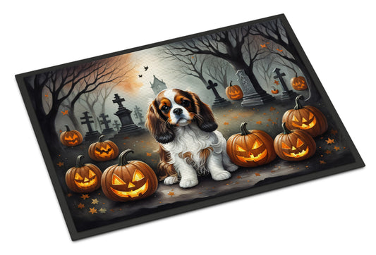 Cavalier Spaniel Spooky Halloween Doormat-0