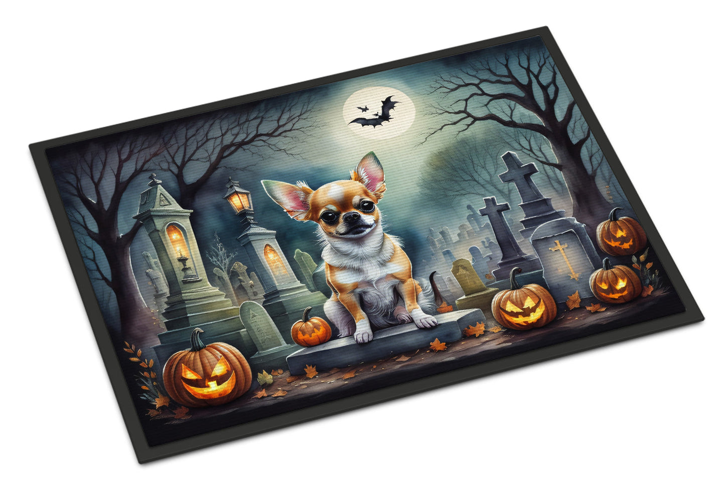 Chihuahua Spooky Halloween Doormat-0