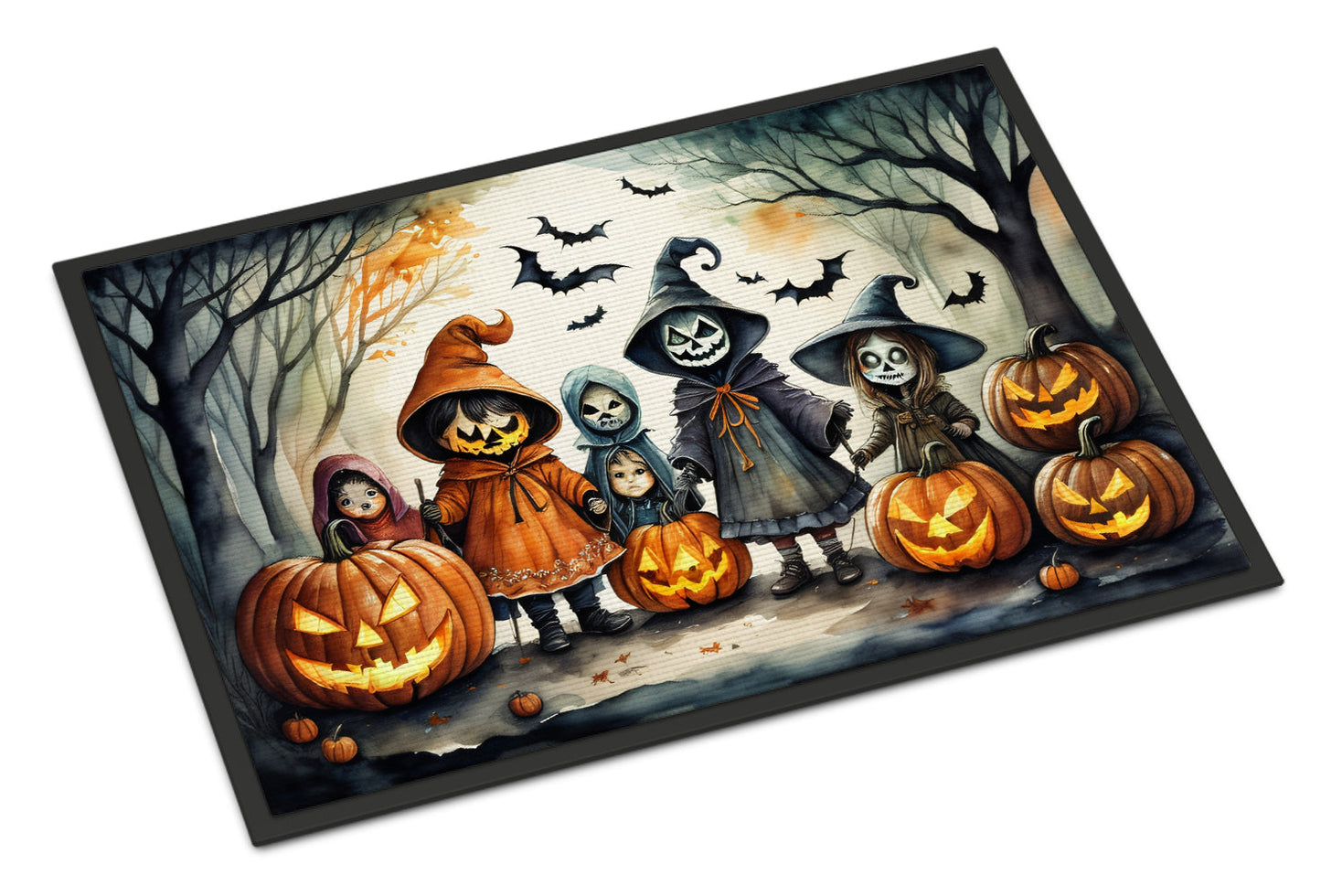 Trick or Treaters Spooky Halloween Doormat-0