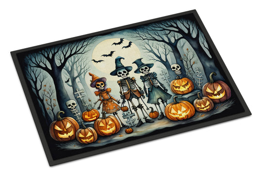 Calacas Skeletons Spooky Halloween Doormat-0