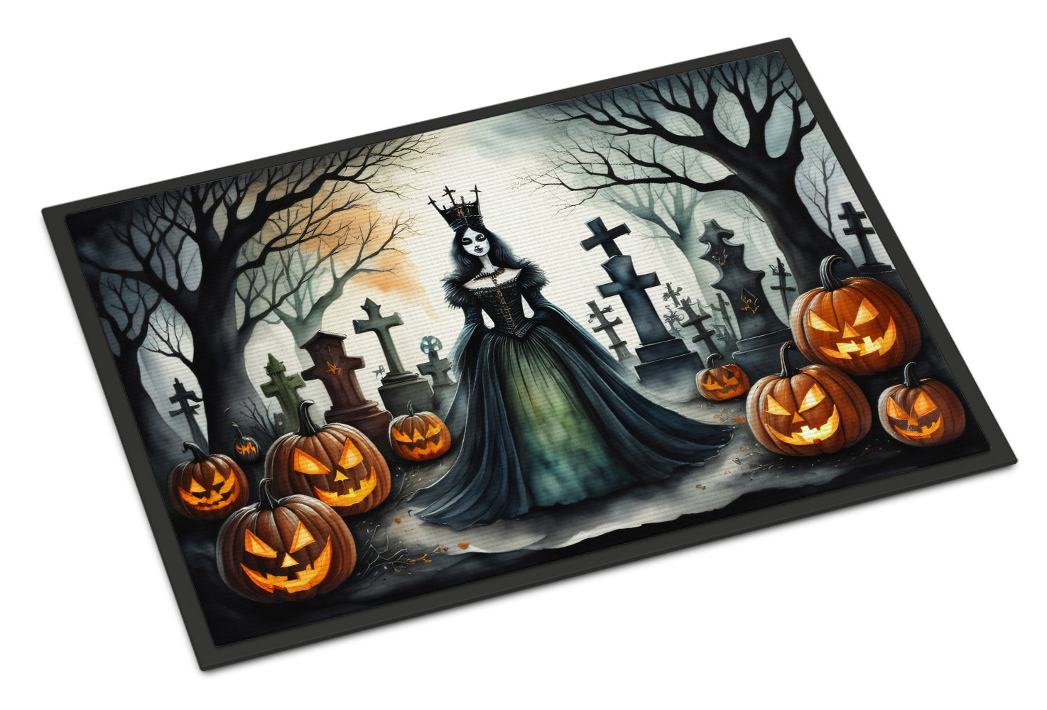 Evil Queen Spooky Halloween Doormat-0