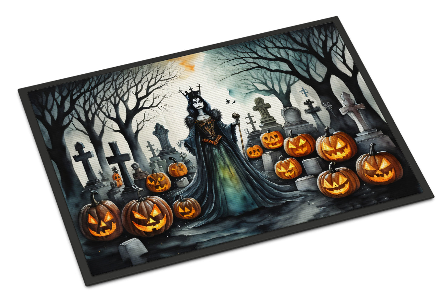 Evil Queen Spooky Halloween Doormat-0