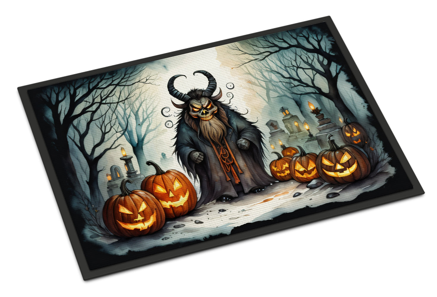 Krampus The Christmas Demon Spooky Halloween Doormat-0