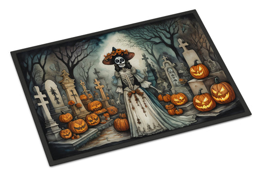 La Catrina Skeleton Spooky Halloween Doormat-0