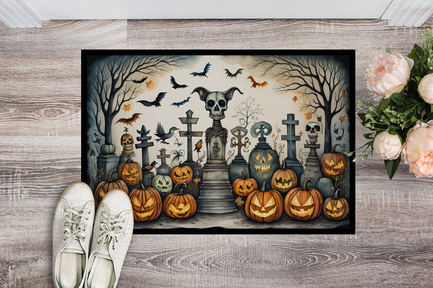 Pet Cemetery Spooky Halloween Doormat-1