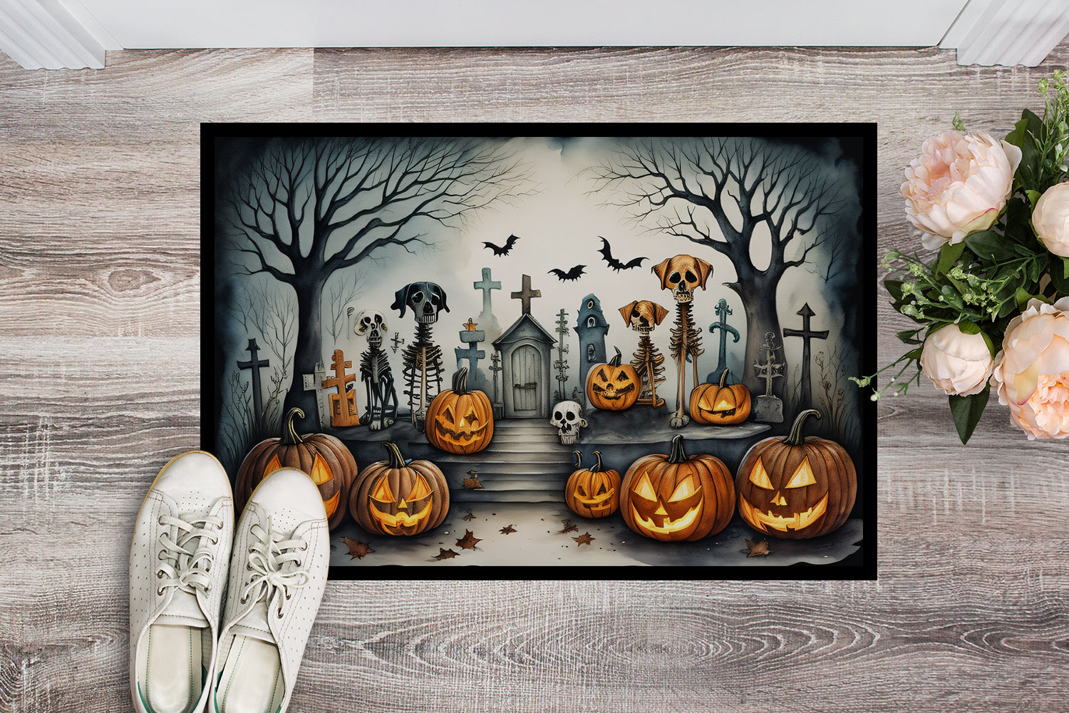 Pet Cemetery Spooky Halloween Doormat-1