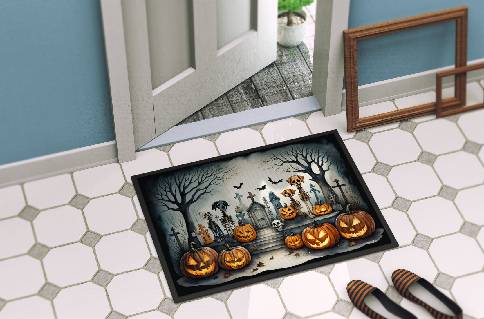 Pet Cemetery Spooky Halloween Doormat-3