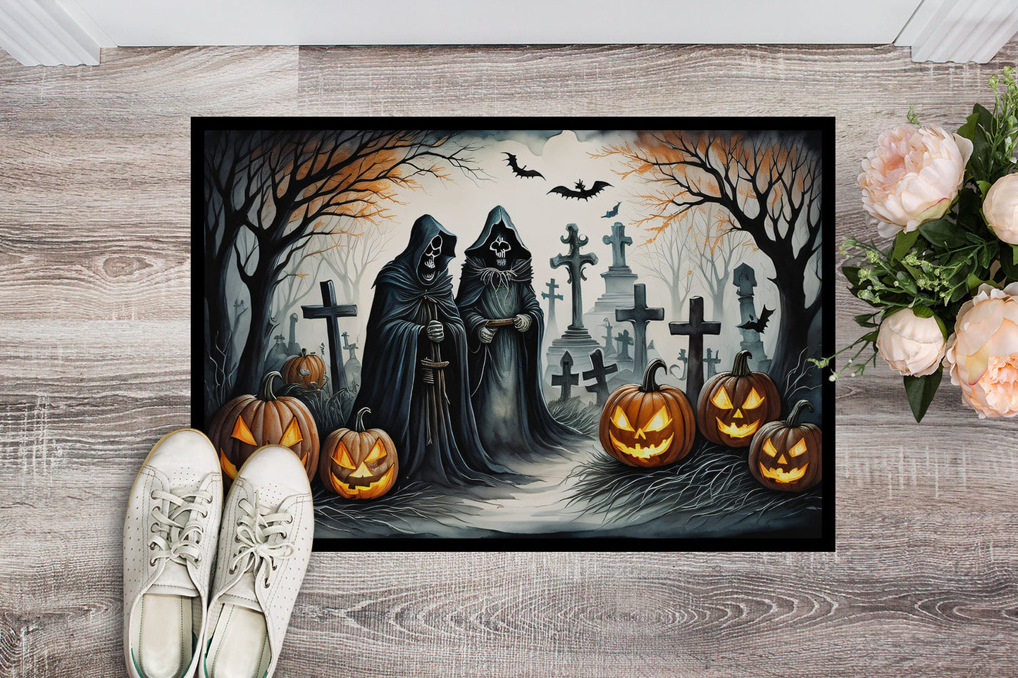 The Grim Reaper Spooky Halloween Doormat-1