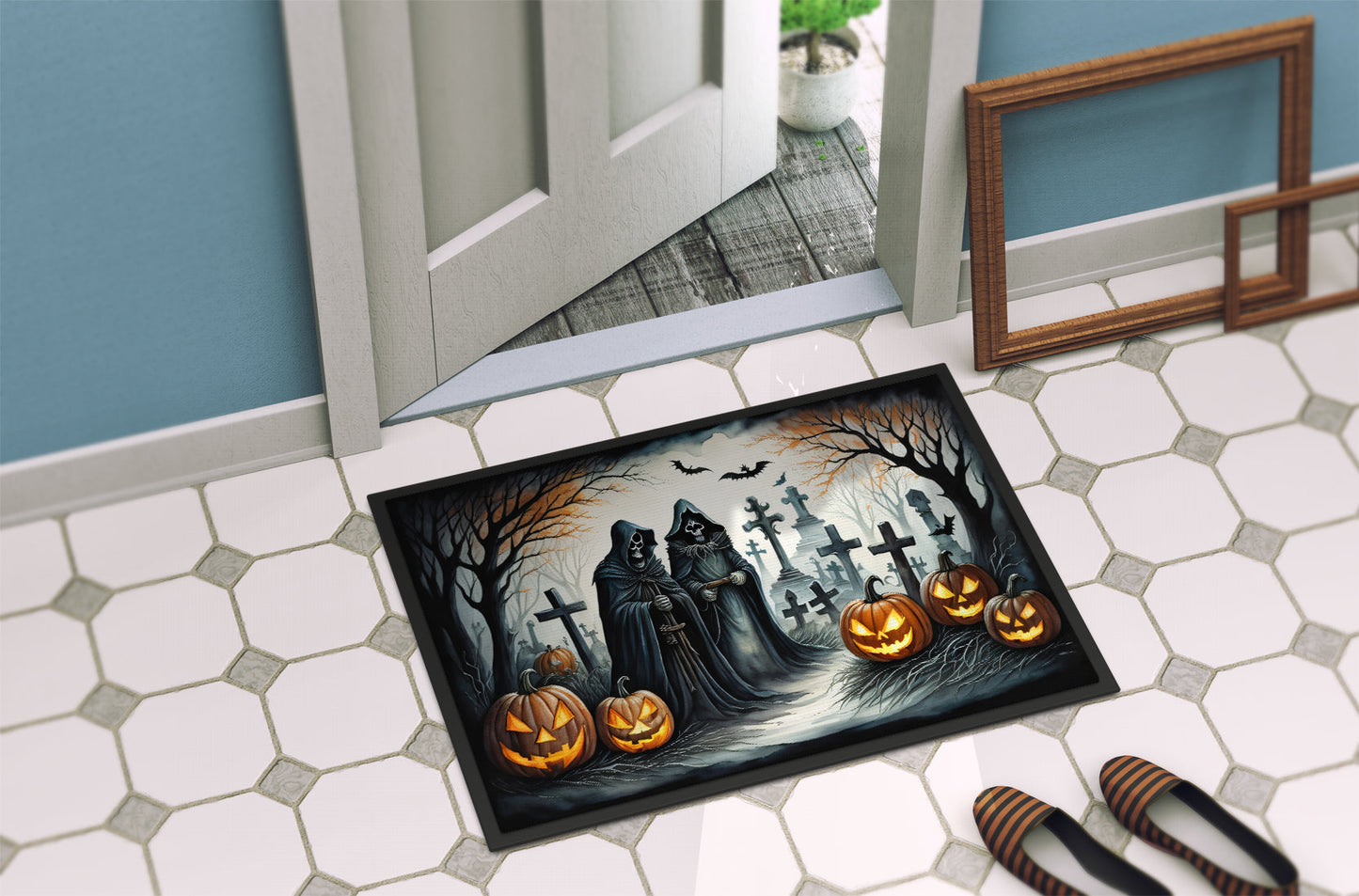 The Grim Reaper Spooky Halloween Doormat-3