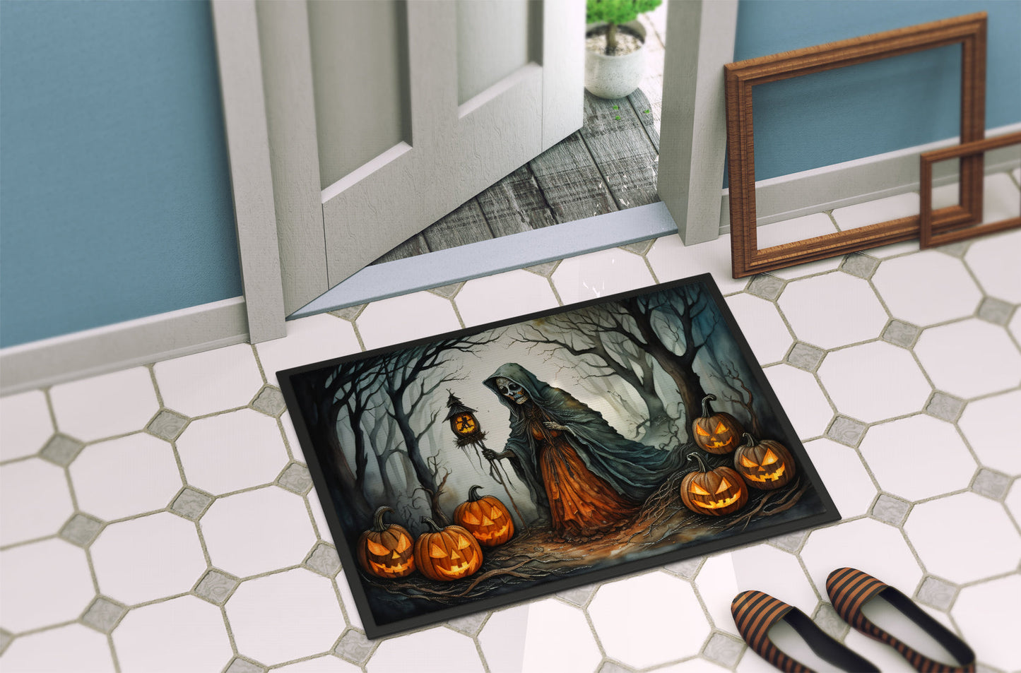 The Weeping Woman Spooky Halloween Doormat-3