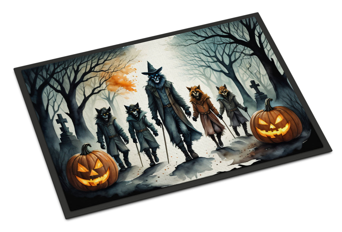 Werewolves Spooky Halloween Doormat-0