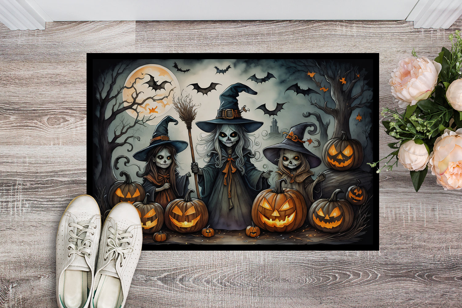 Witches Spooky Halloween Doormat-1