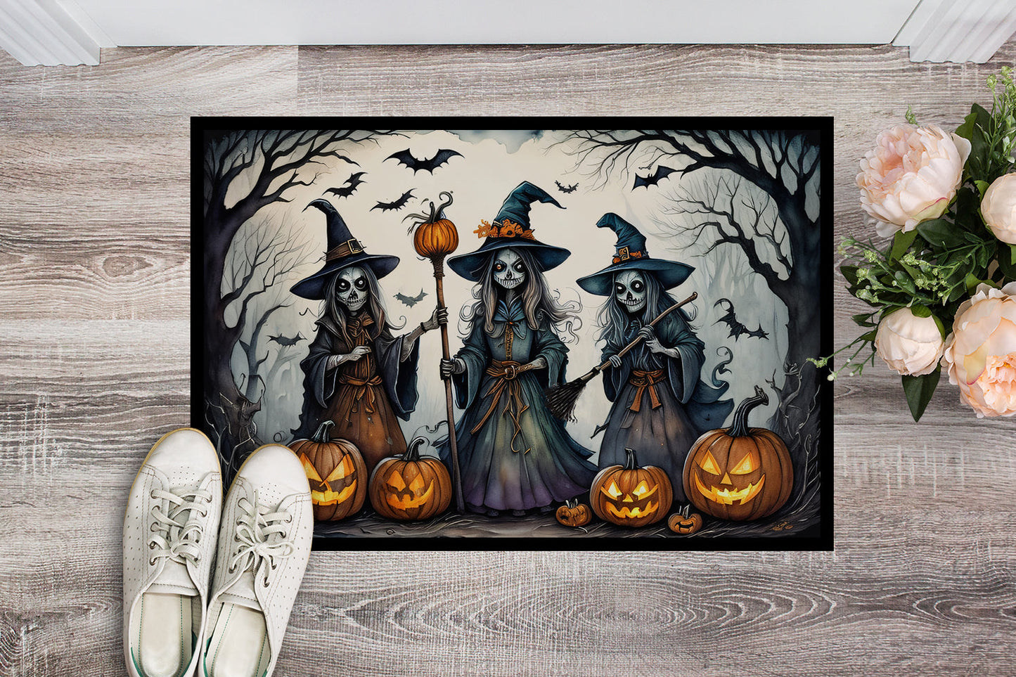 Witches Spooky Halloween Doormat-1