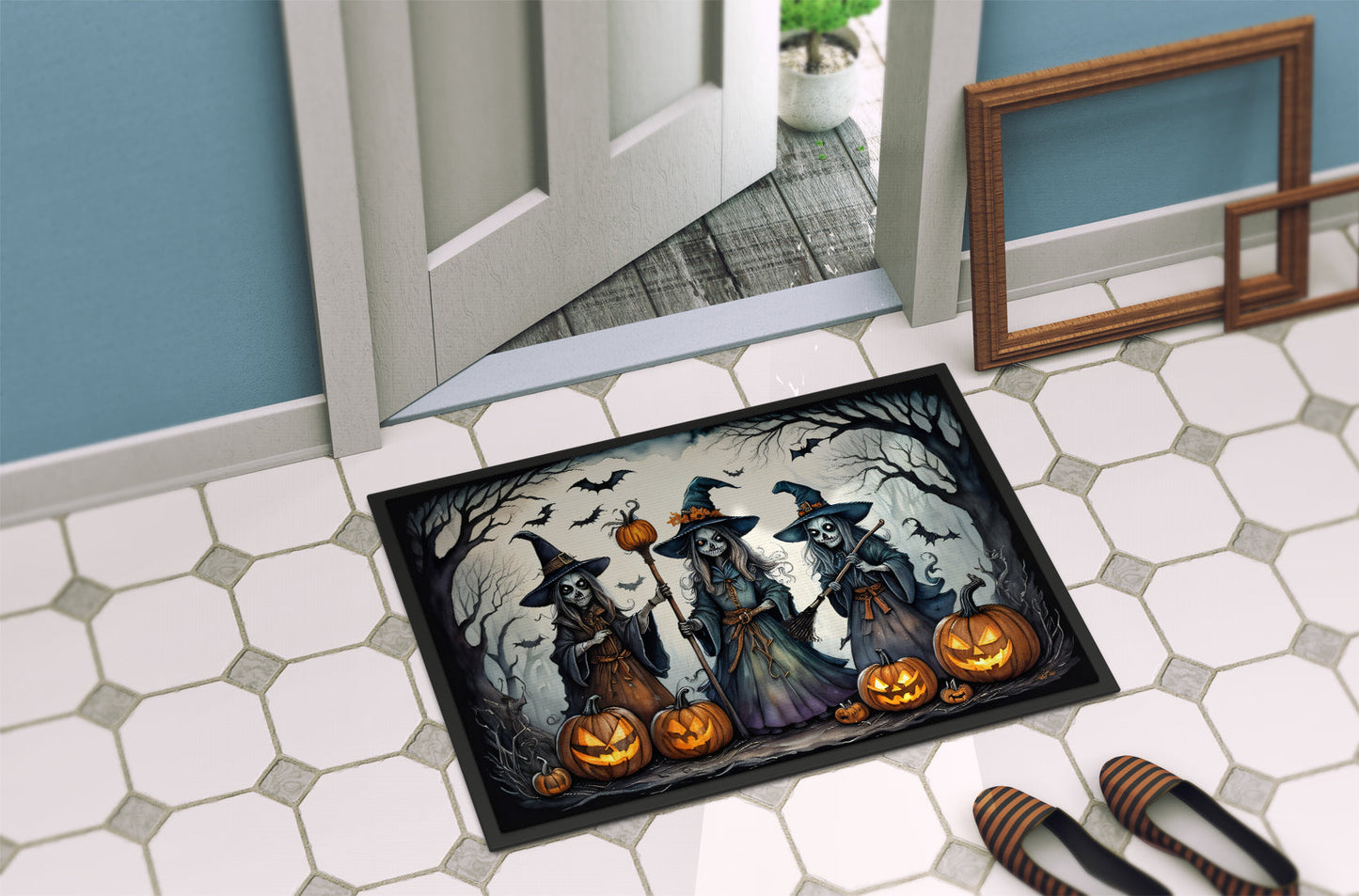 Witches Spooky Halloween Doormat-3