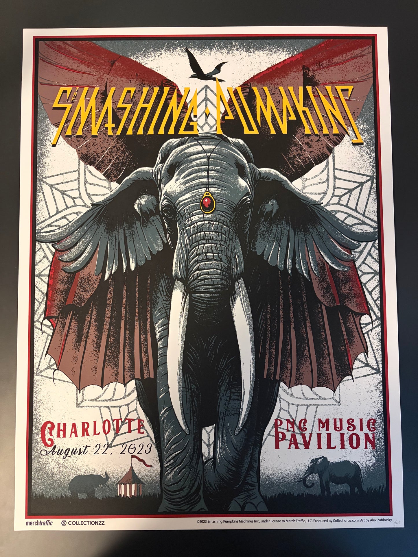 Smashing Pumpkins Poster Charlotte, North Carolina 2023 - Alex Zablotskt