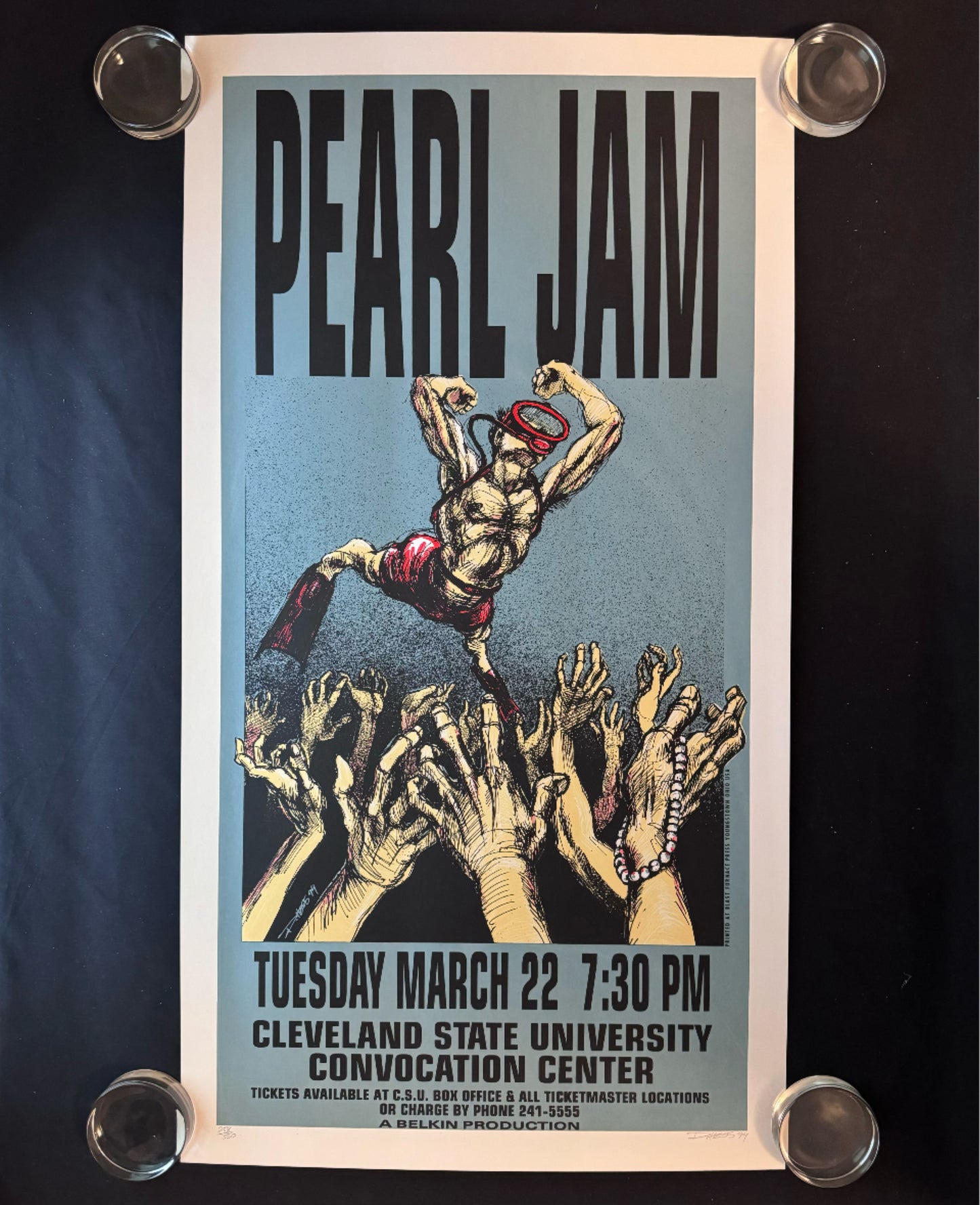 Pearl Jam Poster Cleveland, Ohio 1994 - Derek Hess