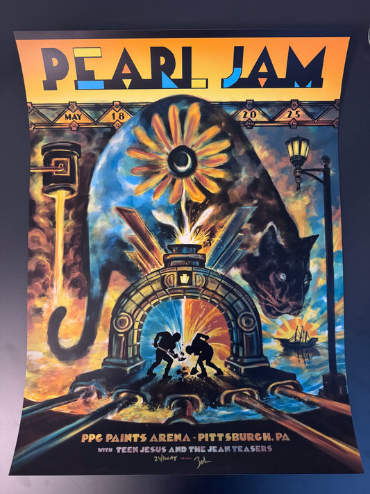 Pearl Jam Poster Pittsburgh, Pennsylvania 2025 - Zeb Love