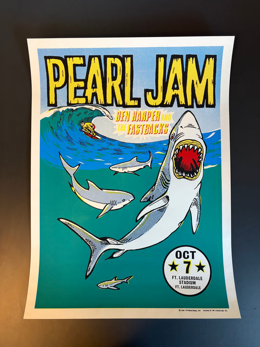Pearl Jam Poster Ft. Lauderdale, Florida 1996 - Ames Design