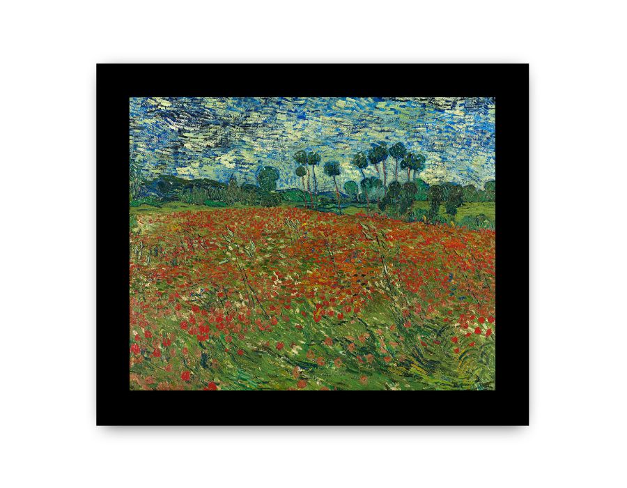 Poppy Field By Vincent Van Gogh Framed Print-2