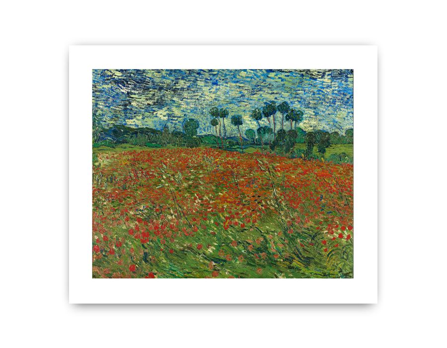 Poppy Field By Vincent Van Gogh Framed Print-3