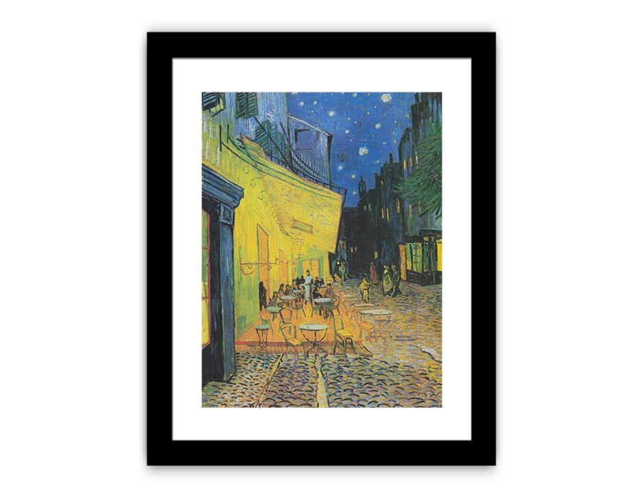 Cafe Terrace at Night Framed Print-0