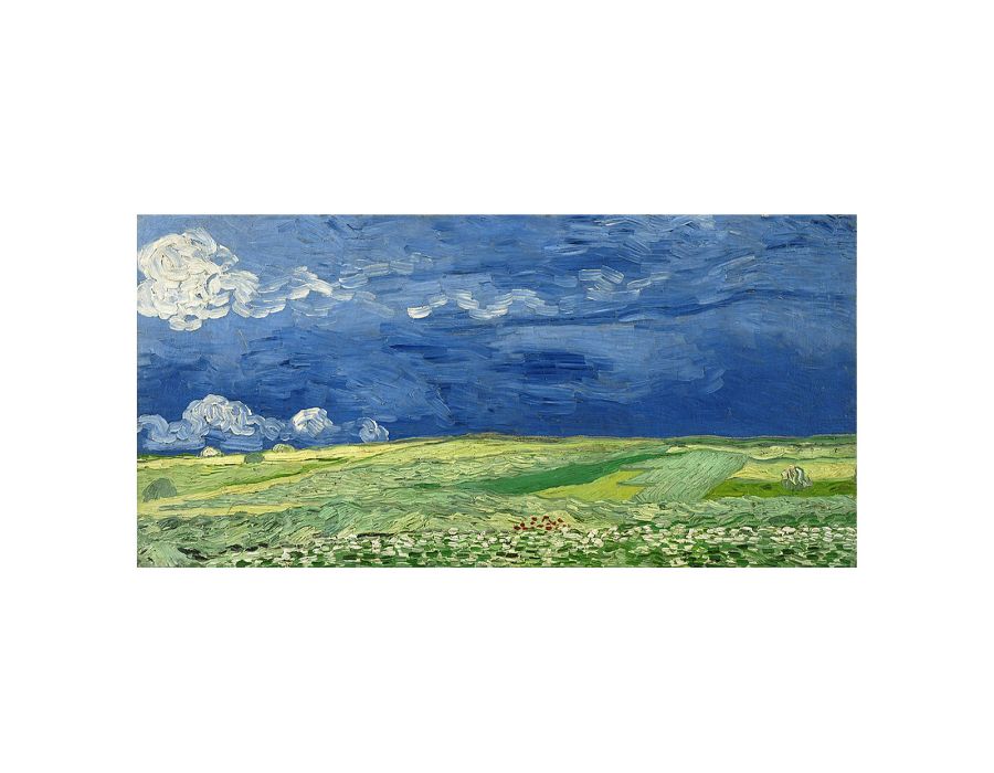 Wheatfield under thunderclouds Framed Print-4