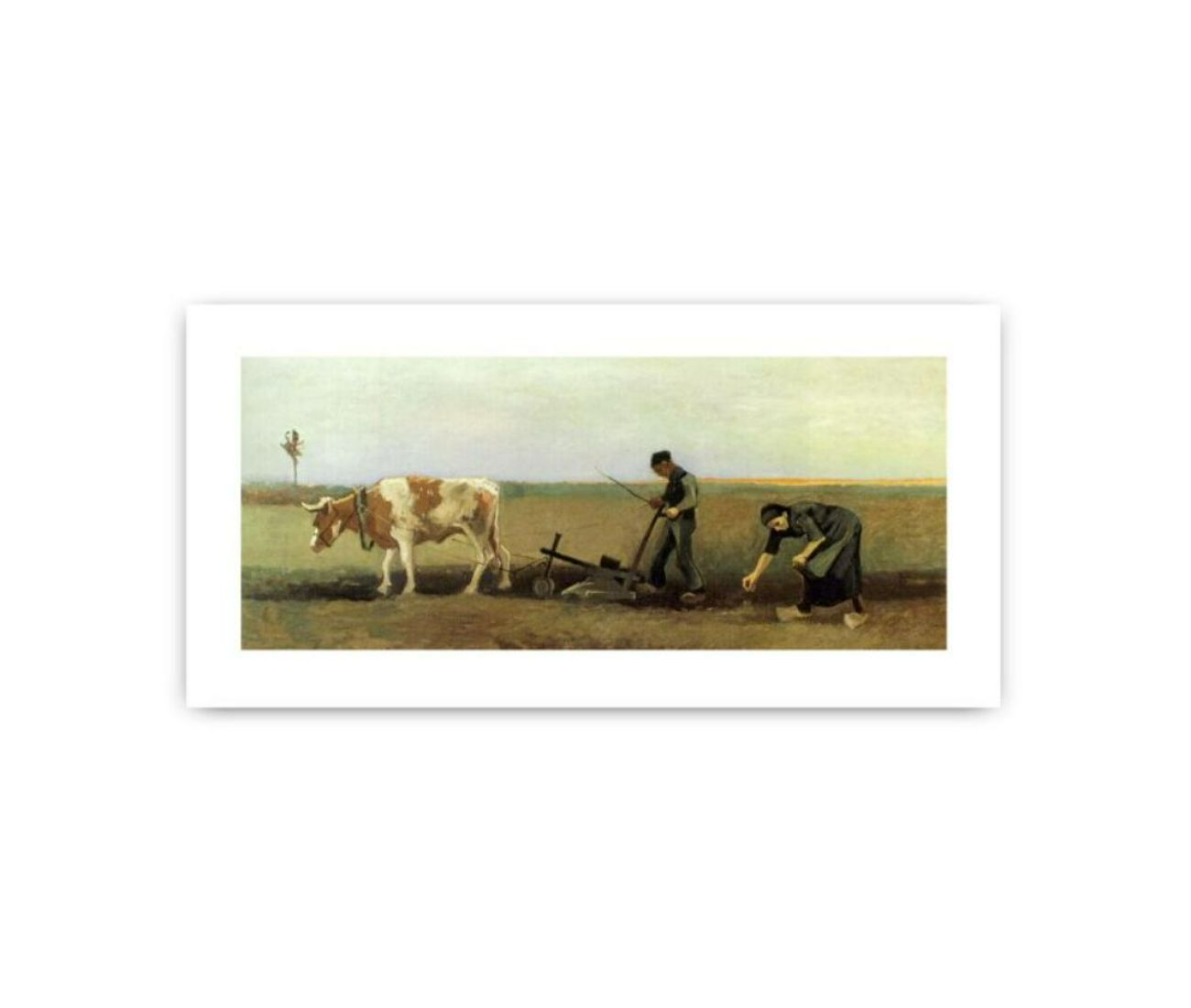 Plow In Field Painting by Van Gogh Framed Print-3