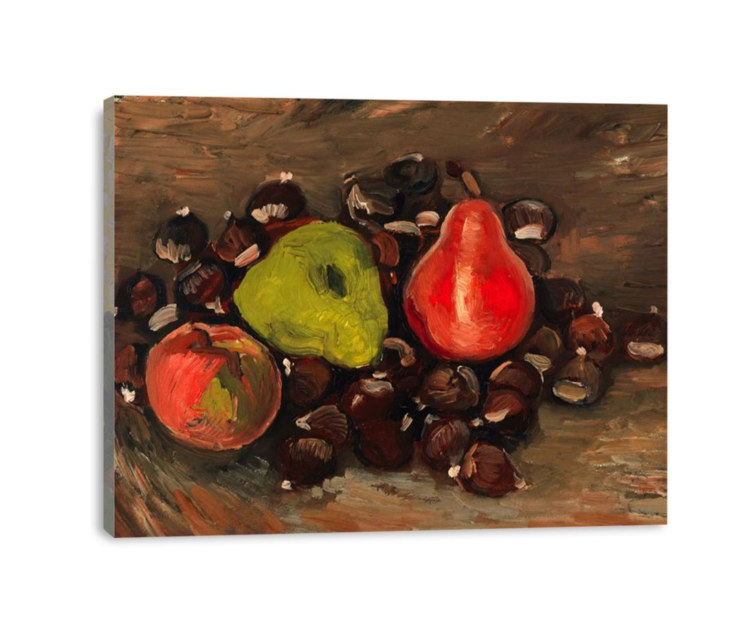 Still Life with Fruit and Chestnuts Canvas Print-1