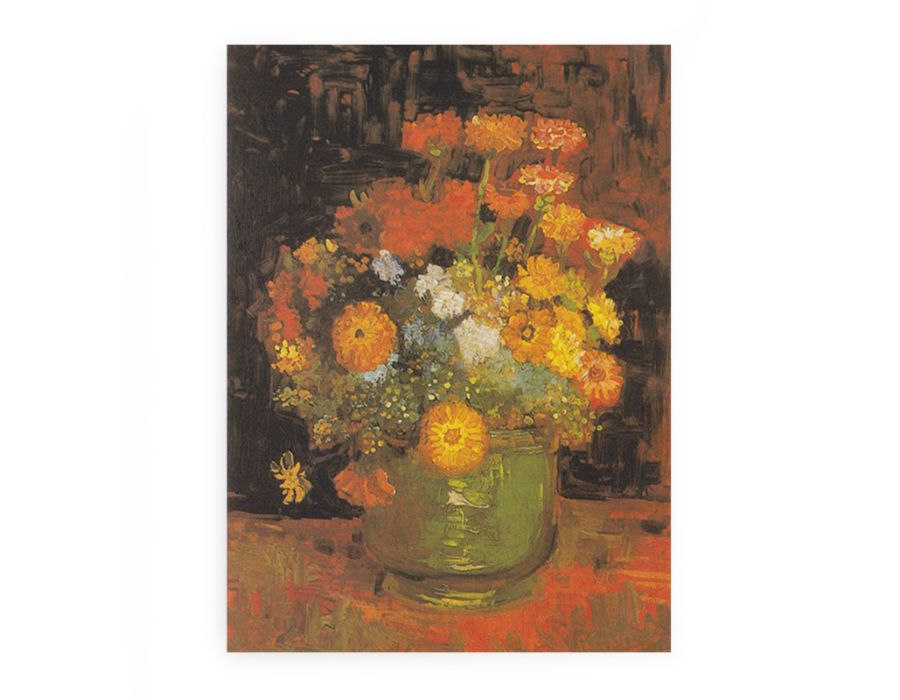 Flowers in vase by Van Gogh Canvas Print-0