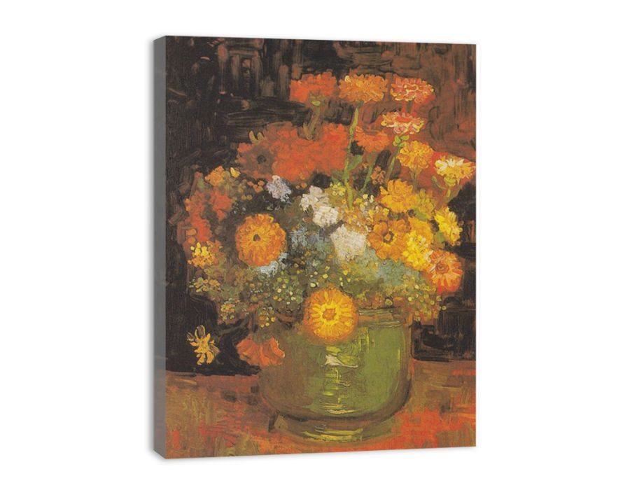 Flowers in vase by Van Gogh Canvas Print-1