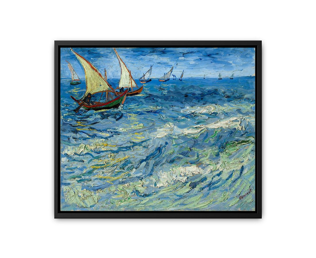 Seascape Boats Painting Canvas Print-2