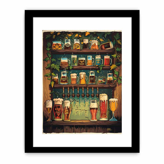 Vintage Beer Framed Print-0