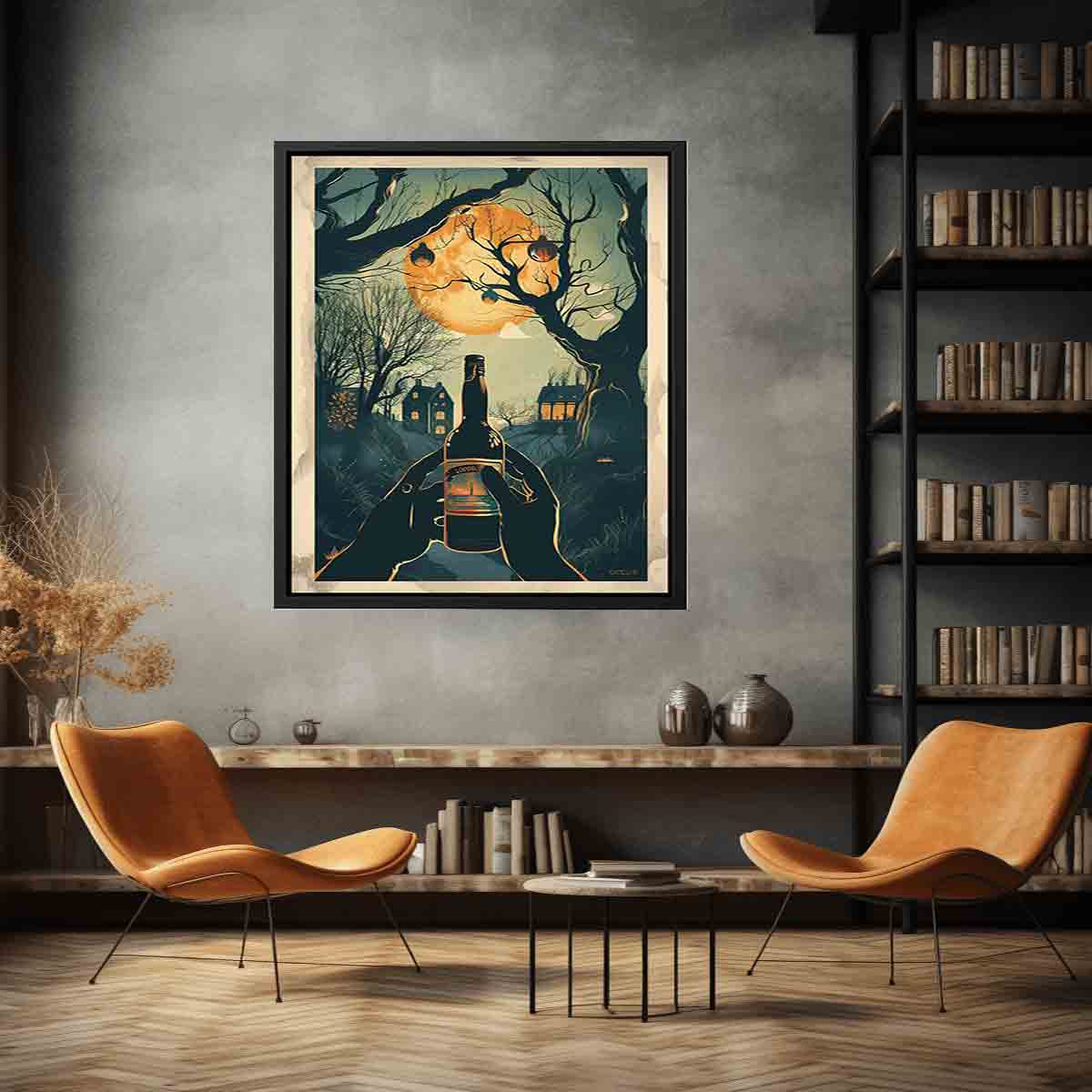 Moonlight Wine Framed Print-4